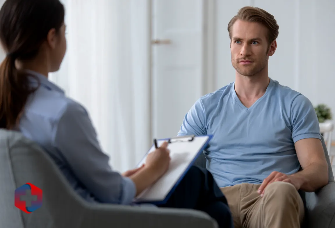 Мужчина на сессии психотерапевта